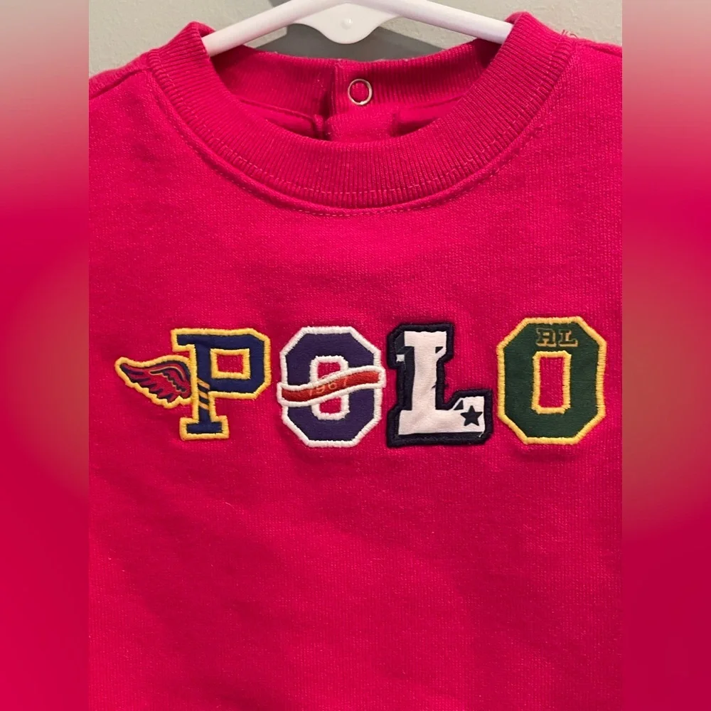 Ralph Lauren Girls Polo‎ Print Sweatshirt- Size 6 months